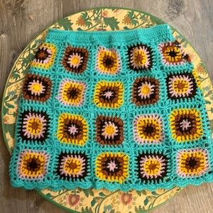 Crochet mini skirt